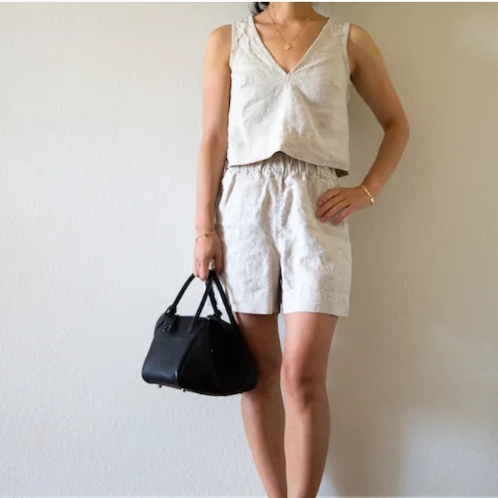 Elizabeth Suzann Polly Tank Flax Linen, M
